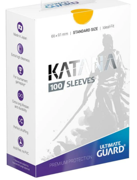 Katana Sleeves Standard Yellow (100) (image for) Katana Sleeves Standard Yellow (100)